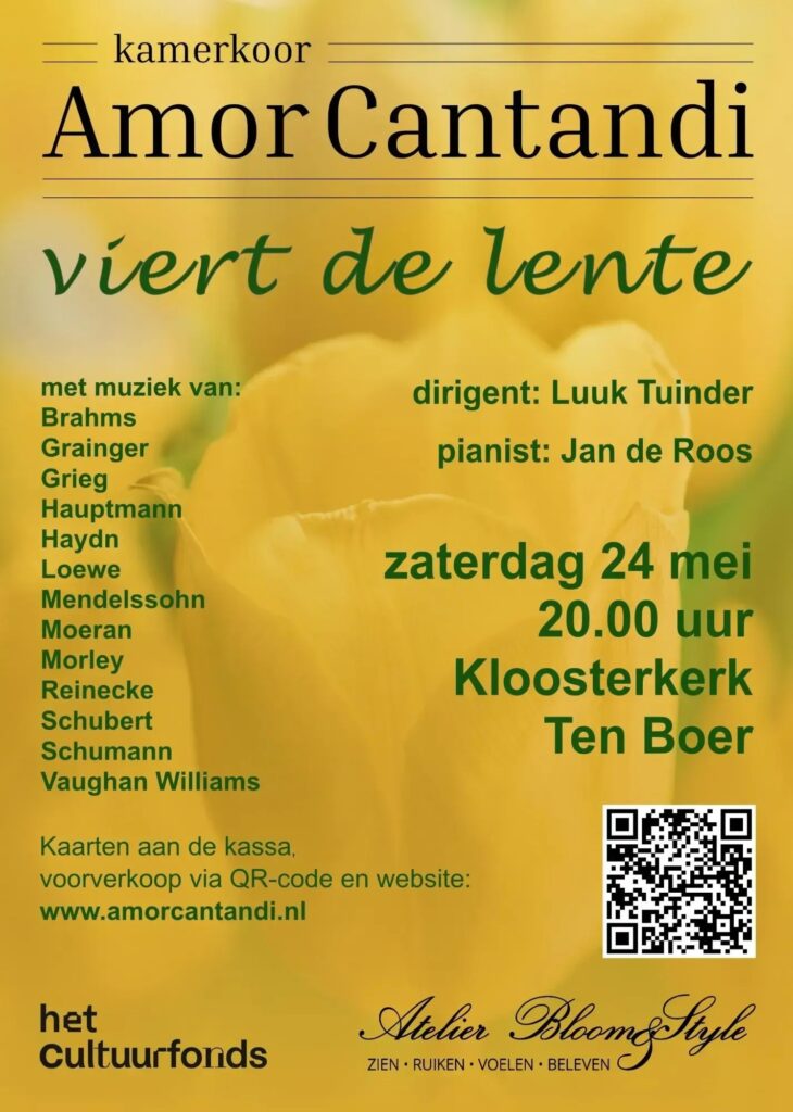 Voorjaarsconcert Amor Cantandi viert de lente